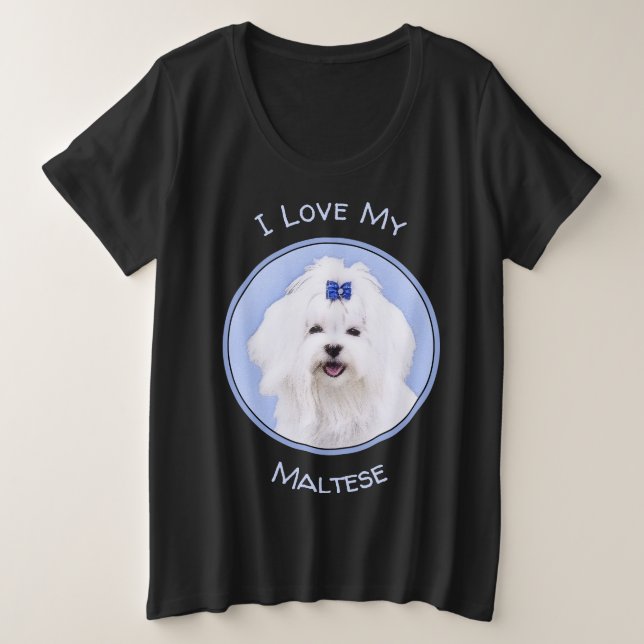 Peinture maltaise - Joli art original pour chien (Design devant)