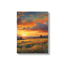 Peinture murale en toile d'eau de prairie