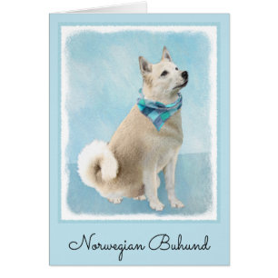 Peinture norvégienne Buhund - jolie art original c