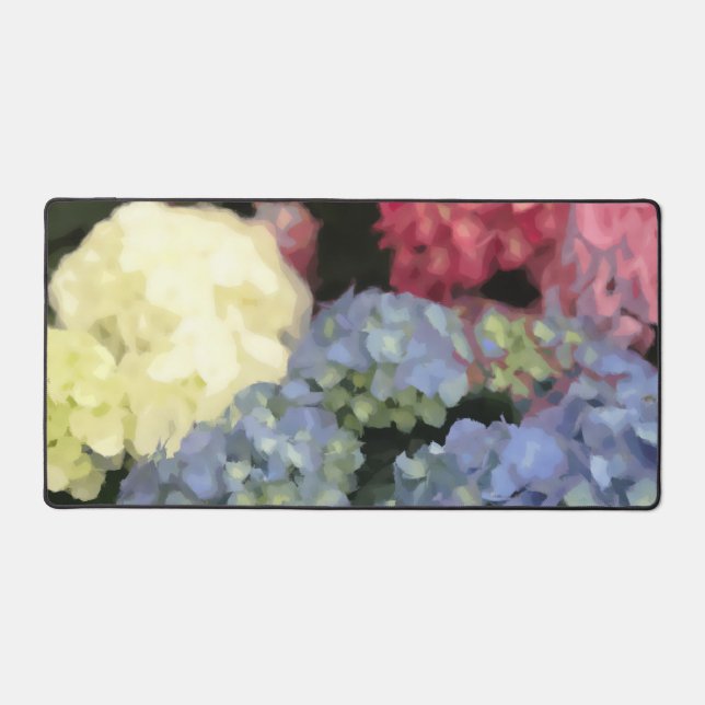 Peinture numérique à fleurs bleu et rose Hydrangea (Recto)