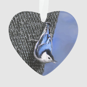 Peinture Nuthatch à poitrine blanche Art original