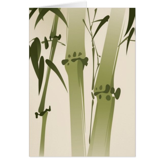 Peinture orientale de style, branches 2 de bambou (Devant)