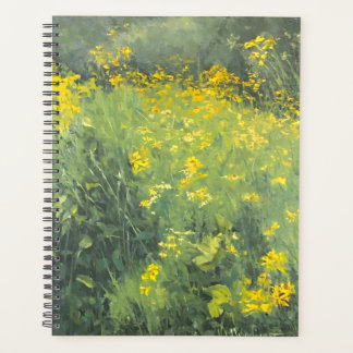 Peinture originale à l'huile de Fleur sauvage jaun