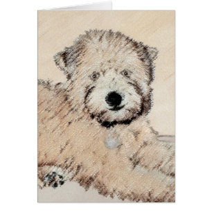 Peinture originale de Terrier Irlandais à poil dou