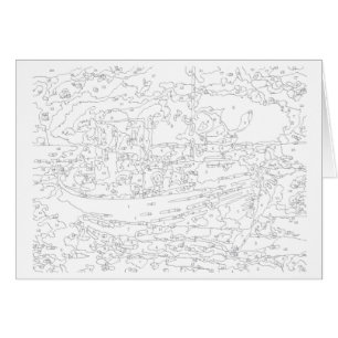 Peinture par la carte de nombres : Bateau