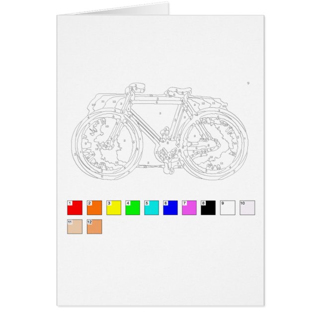 Peinture par la carte de nombres : Bicyclette (Devant)
