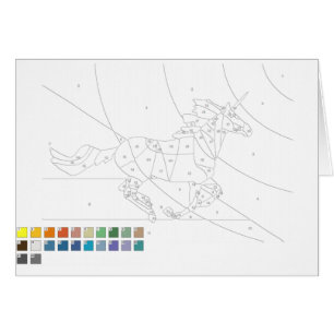Peinture par la carte de nombres : Cheval