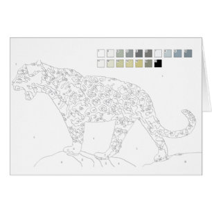 Peinture par la carte de nombres : Léopard