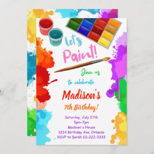 Peinture Peindre Invitation Anniversaire