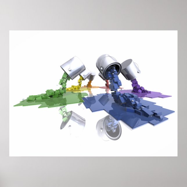 Peinture Pixels - affiche (Devant)