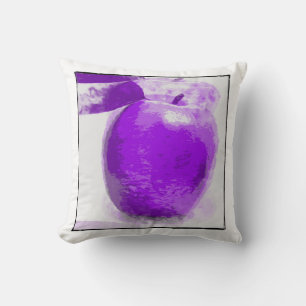 Peinture Pomme violette #2 - Coussin