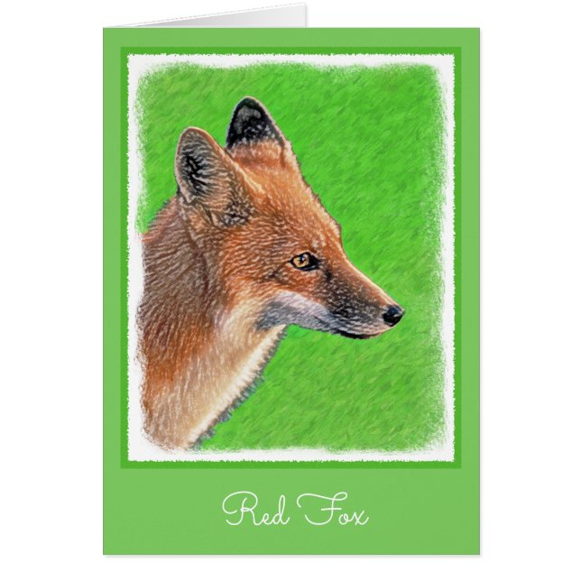 Peinture Red Fox - Art original de la faune (Devant)