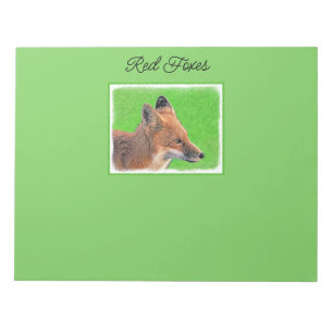 Peinture Red Fox - Bloc-notes original d'art fauni