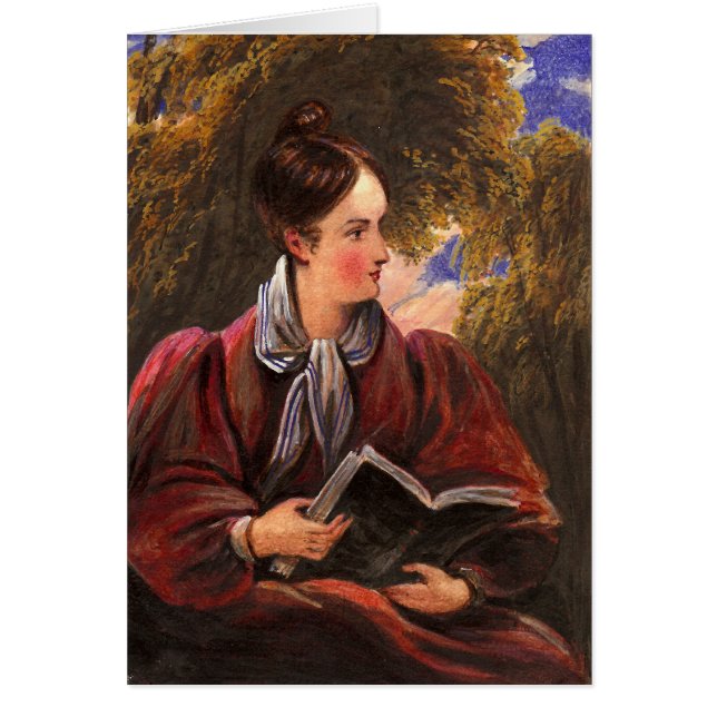 Peinture romantique d'une lecture de femme en parc (Devant)