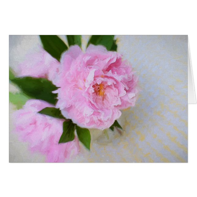 Peinture rose magnifique de pivoine (Devant horizontal)