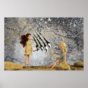 Peinture Rupestre. affiche