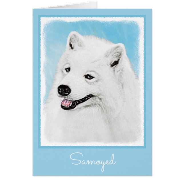 Peinture Samoyed - Cute Original Chien Art (Devant)