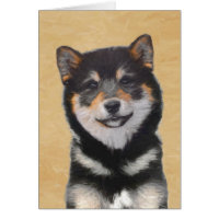 Peinture Shiba Inu (Noir et Tan) - Art Chien