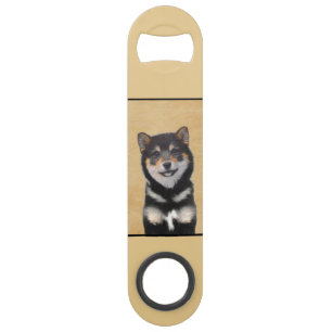 Peinture Shiba Inu (Noir et Tan) - Art Chien