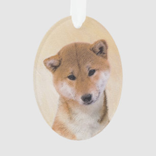 Peinture Shiba Inu (Rouge) - Art Chien original
