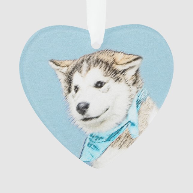 Peinture Sibérienne Husky Puppy - Art Chien origin (devant)