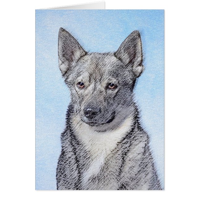 Peinture Suédoise Vallhund - Cute Original Chien A (Devant)