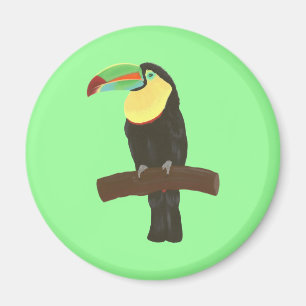 Peinture Toucan colorée par CherylsArt Magnet