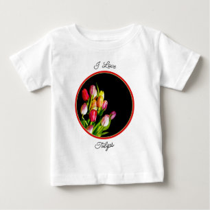 Peinture Tulip - T-Shirt original d'art floral pou
