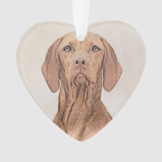 Peinture Vizsla - Joli art original chien (devant)