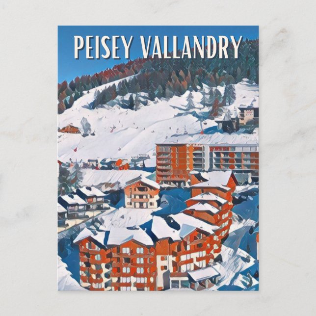Peisey-Vallandry Skistation Postkarte (Vorderseite)