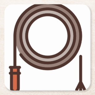 Peitsche Rechteckiger Pappuntersetzer