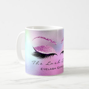 Peitschen-Erweiterungs-Make-upstudio-Rosa Ombre Kaffeetasse