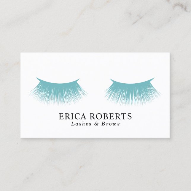 Peitschen-Make-upkünstler-Aqua-aquamariner Visitenkarte (Vorderseite)