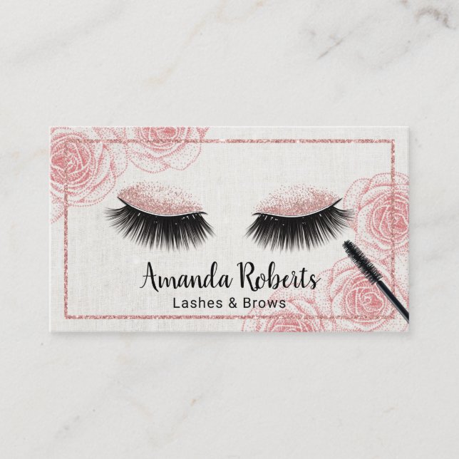 Peitschen-Make-upkünstler-nobles Vintages Visitenkarte (Vorderseite)