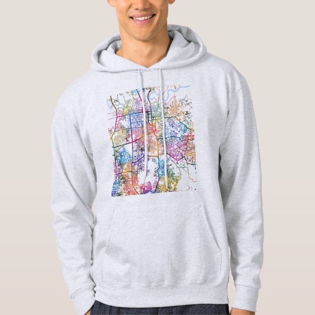 Pekanbaru Indonesia City Map Hoodie (Vorderseite)