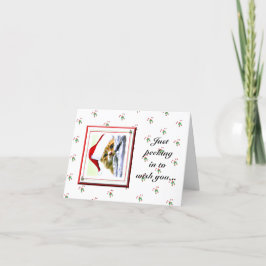 Pékin en Noël Chat Carte de vacances