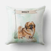 Pekineser Wasserfarbe Personalisierter Hund