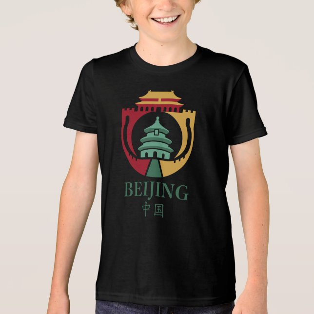 Peking China Asien Tri-Blend Shirt (Vorderseite)