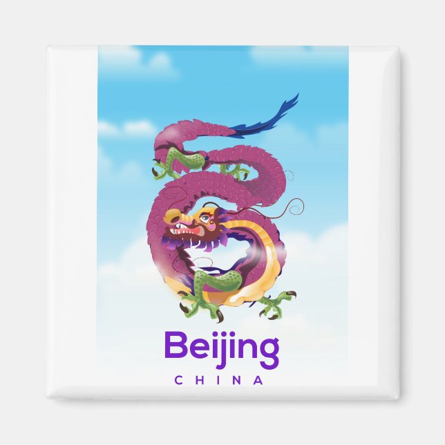 Peking China Dragon Reiseplakat Magnet (Vorne)