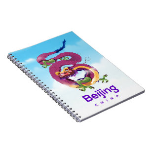 Peking China Dragon Reiseplakat Notizblock