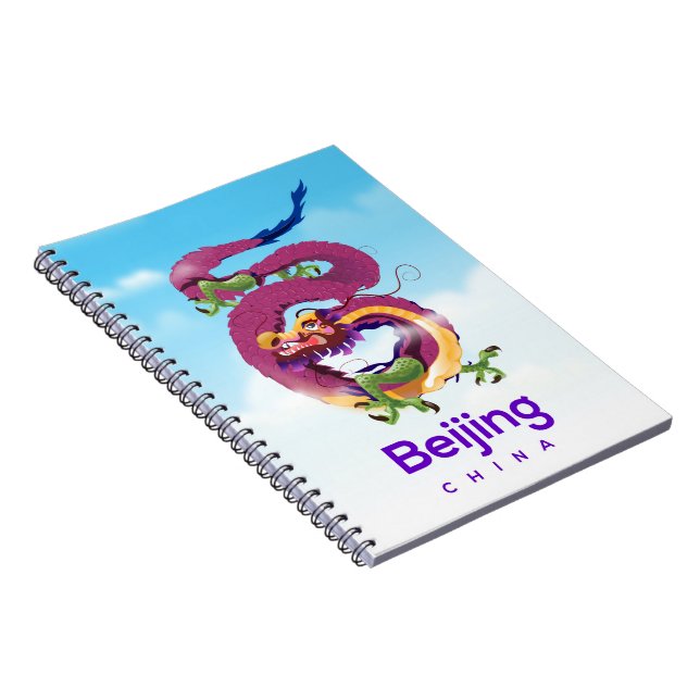 Peking China Dragon Reiseplakat Notizblock (Rechte Seite)