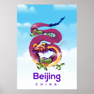 Peking China Dragon Reiseplakat Poster