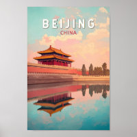 Peking China Illustration Reisen Kunst Vintag
