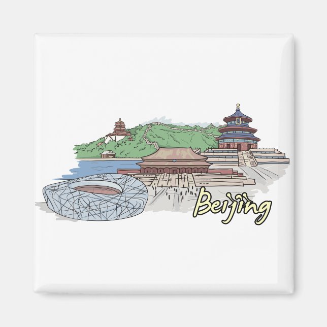 Peking - China.png Magnet (Vorne)