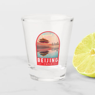 Peking China Reise Kunst Emblem Schnapsglas