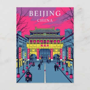 Peking China Retro-Reise-Kunstpostkarte Postkarte