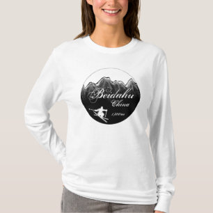 Peking China Skigobild Art Damenhoodie T-Shirt