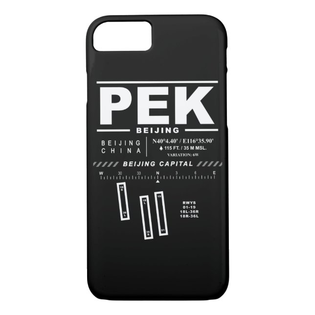 Peking Hauptstadt Int'l Airport PEK iPhone Case (Rückseite)