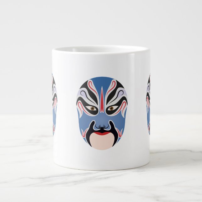 Peking Opernschminke Lu Meng Jumbo-Tasse (Vorderseite)