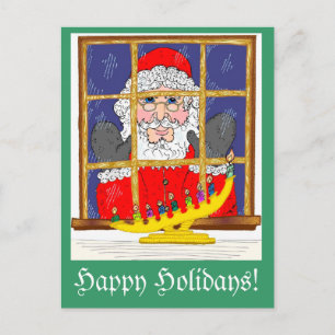 Peking Santa Postcard Feiertagspostkarte